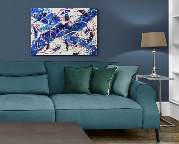 Trifinity Tetragram abstract wall painting for bedroom, abstract blue and pink art, abstract wall art online, abstract art with turquoise, abstract art posters and prints, abstract art posters and prints, decorative abstract art paintings, lime green abstract painting, teal blue abstract art , 
