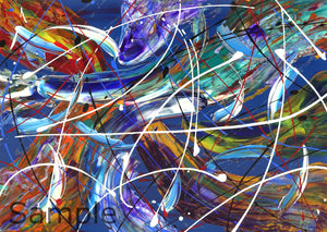 Trifinity Tetragram living room art abstract, blue and yellow abstract wall art, abstract wall art online, abstract art with turquoise, abstract art posters and prints, abstract art posters and prints, decorative abstract art paintings, lime green abstract painting, teal blue abstract art , abstract hanging art, 