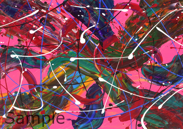 Trifinity Tetragram abstract art prints sale, large abstract art prints, abstract wall art prints, blue abstract print, etsy abstract art prints, colourful abstract prints, etsy abstract prints, colourful abstract art prints, pink abstract print