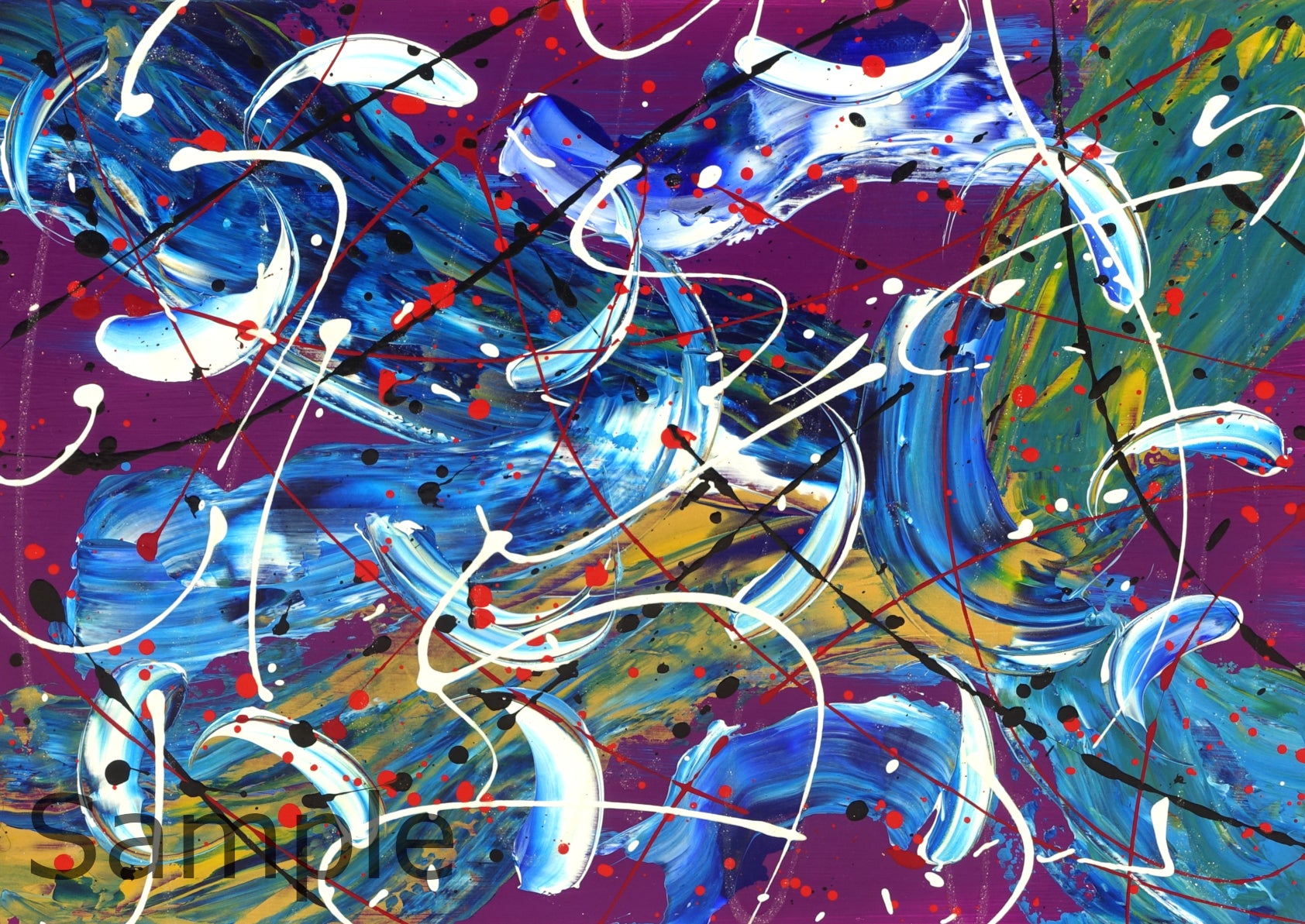 Trifinity Tetragram oversized wall art abstract. purple blue abstract painting, abstract painting with poster colours, abstract poster colour painting, abstract painting in wall, buy abstract art prints, colourful and abstract, target blue abstract art, abstract printmaking artists, 