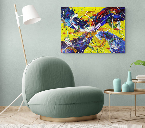 Trifinity Tetragram  abstract hanging art, abstract art prints sale, large abstract art prints, abstract wall art prints, blue abstract print, etsy abstract art prints, colourful abstract prints, etsy abstract prints, colourful abstract art prints, pink abstract print