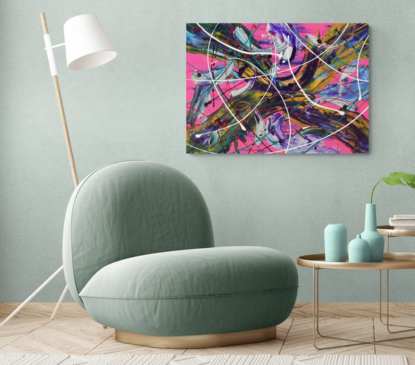 Trifinity Tetragram contemporary abstract art prints for sale, buy abstract prints online, colorful abstract art for sale, abstract art prints,  etsy abstract art prints, colourful abstract prints, etsy abstract prints, colourful abstract art prints, pink abstract print