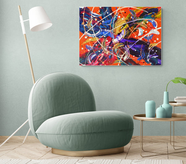 Trifinity Tetragram modern abstract art for living room, turquoise abstract painting, abstract wall art online, abstract art with turquoise, abstract art posters and prints, abstract art posters and prints, decorative abstract art paintings, lime green abstract painting, 