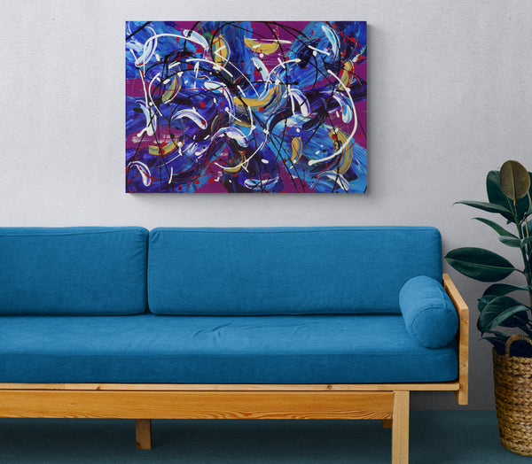 Trifinity Tetragram abstract art for living room walls, aqua blue abstract art, abstract wall art online, abstract art with turquoise, abstract art posters and prints, abstract art posters and prints, decorative abstract art paintings, lime green abstract painting, teal blue abstract art , 